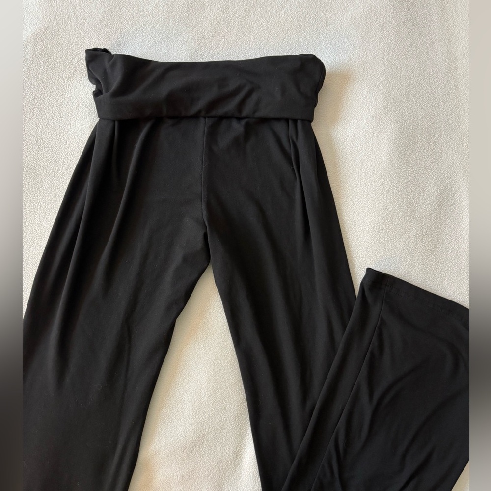 Fold-over Flared Leggings